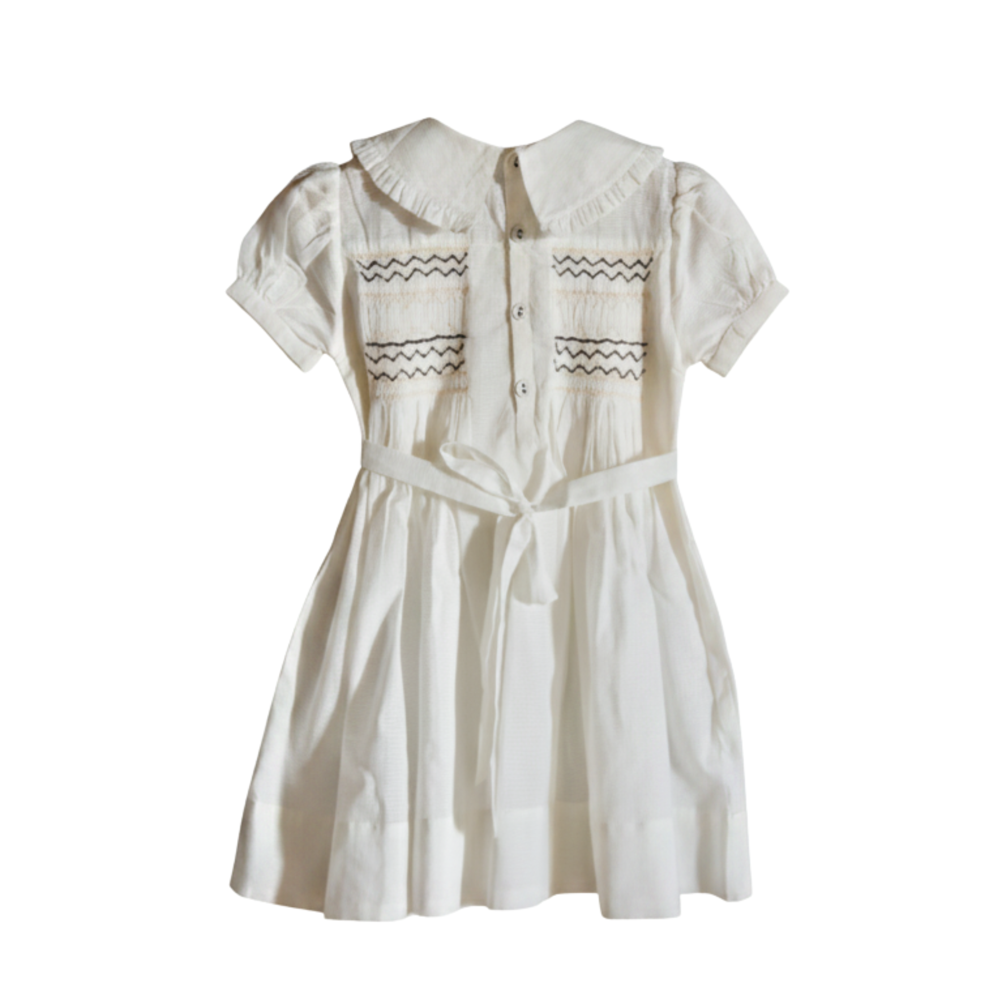 Handsmock Dress | Natural Check Voile