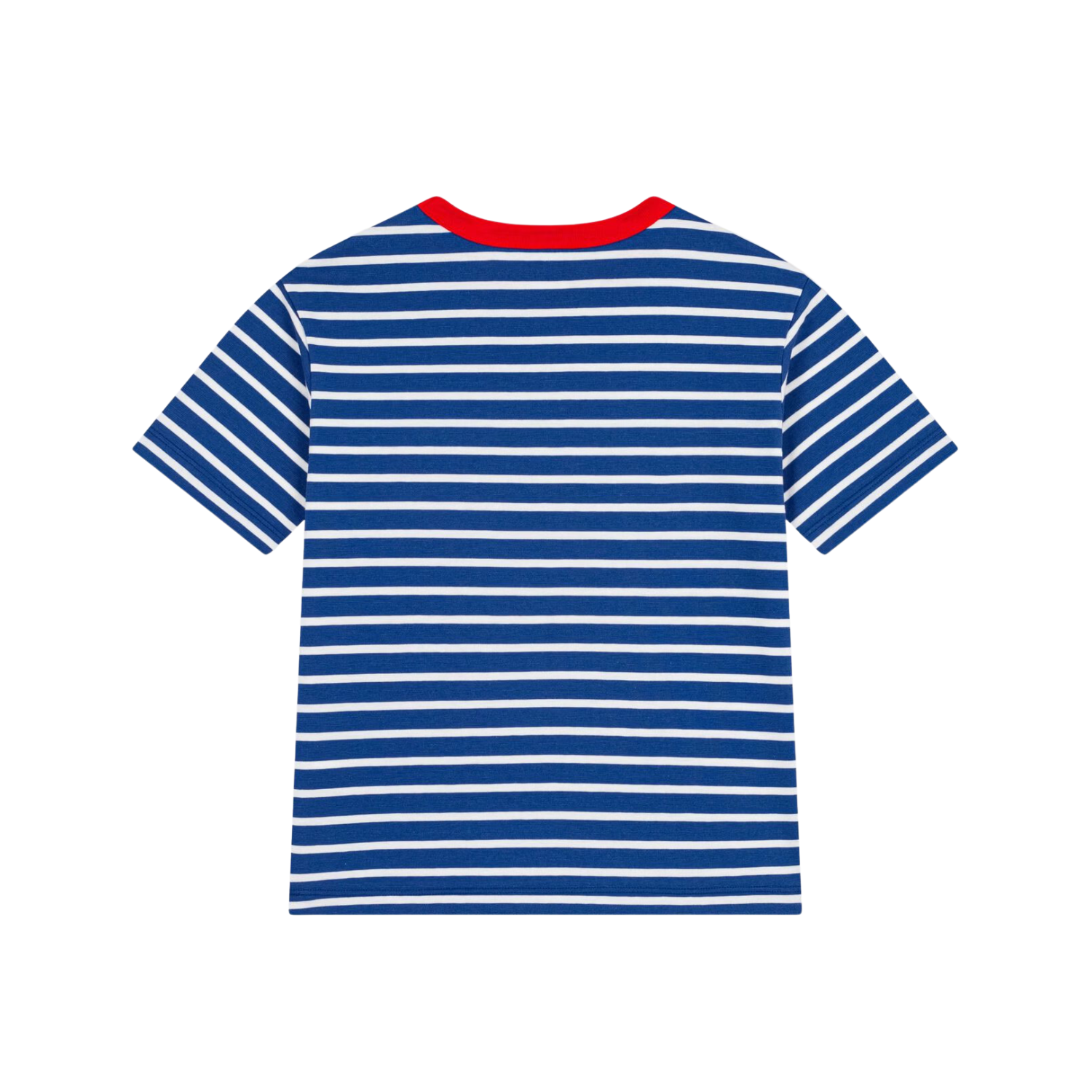 Stripy Cotton T-shirt | Navy Blue