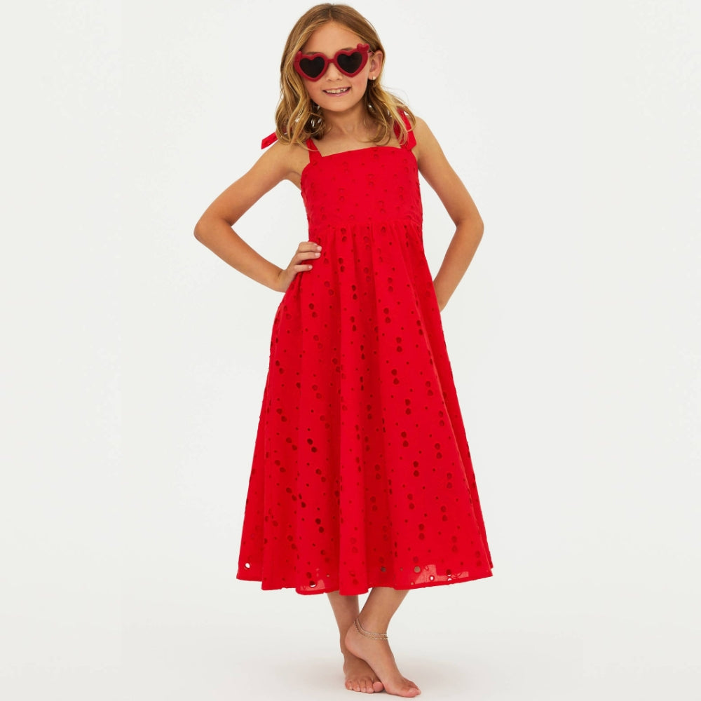 Little Charlotte Dress | Cherry Eyelet