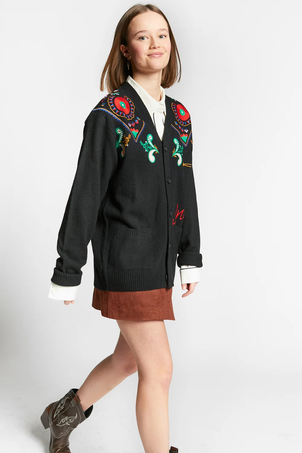 Waffa Knit Cardigan | Black
