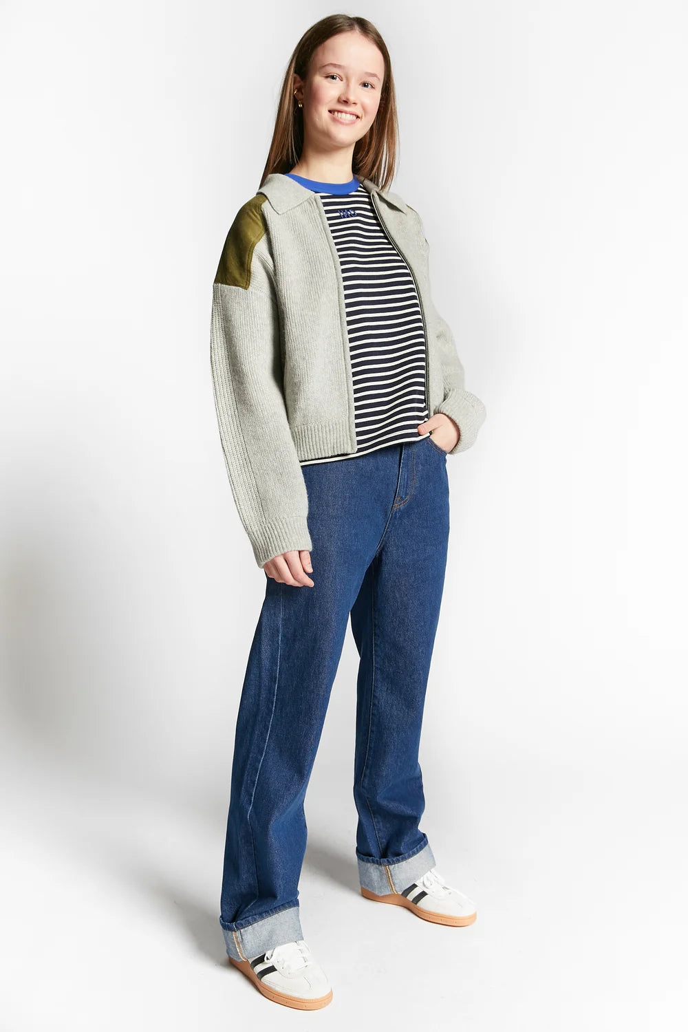 Willie Polo Knit Jacket | Grey Melange
