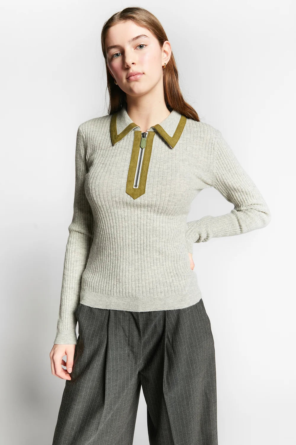 Wingfoil Polo Knit Sweater | Grey