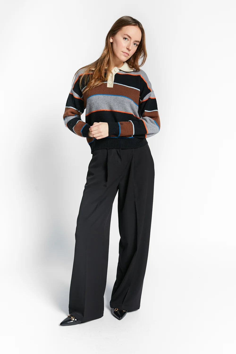 Wishes Knit-polo | Coffee