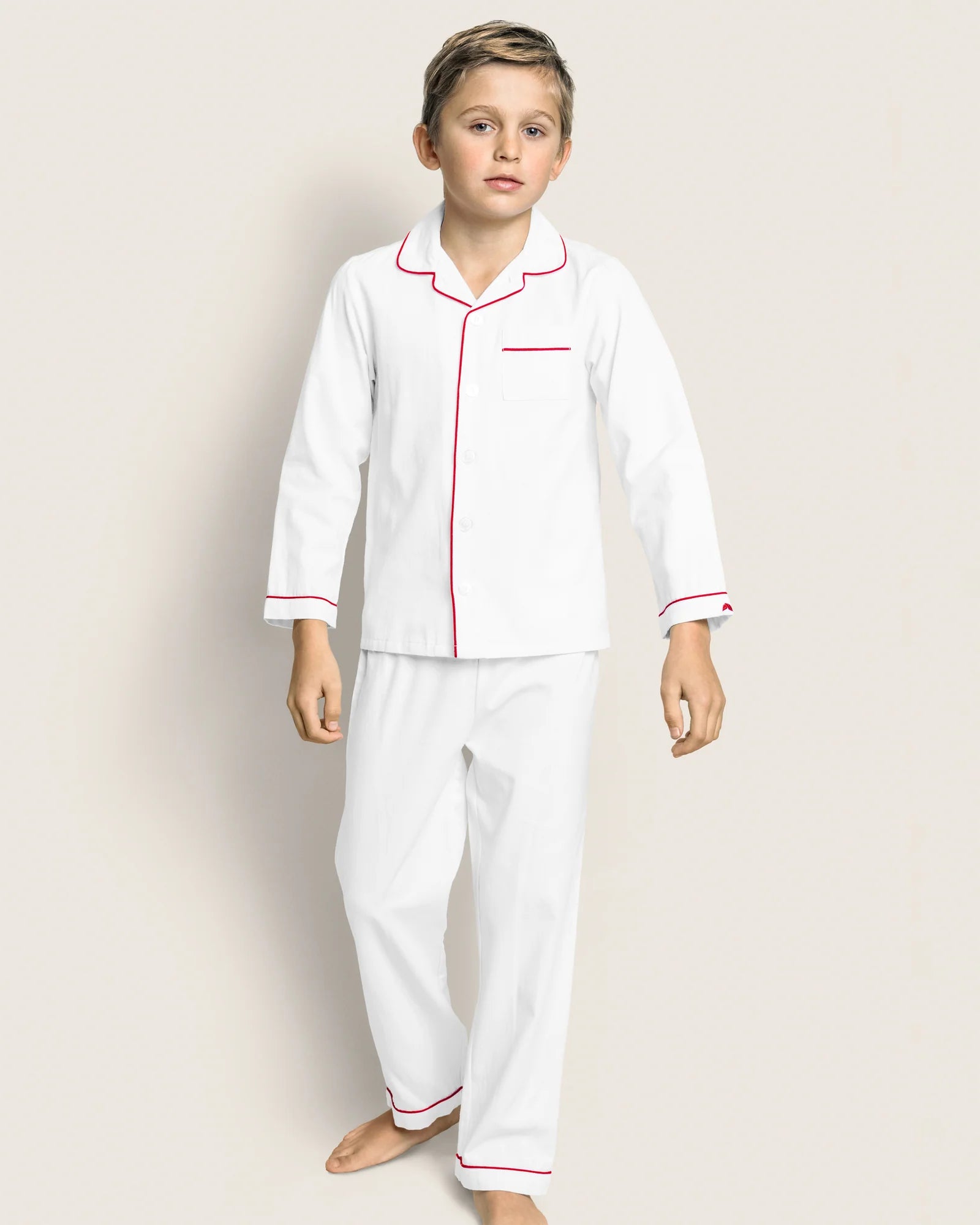 Twill Pajamas Set | White
