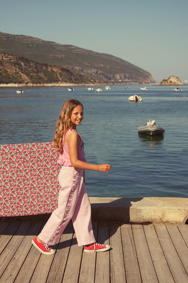 Peace Print Top | Pink