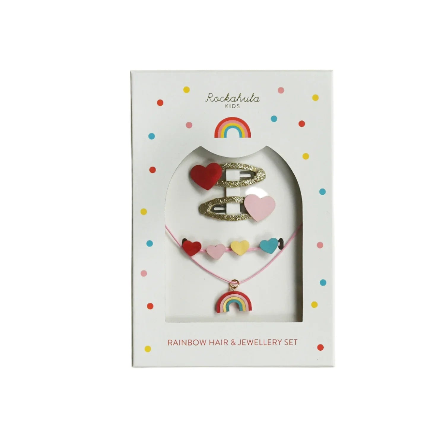 Vintage Rainbow Hair & Jewellery Set