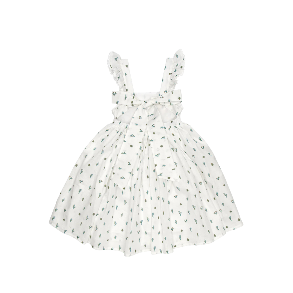 Asher Dress with Ties | White