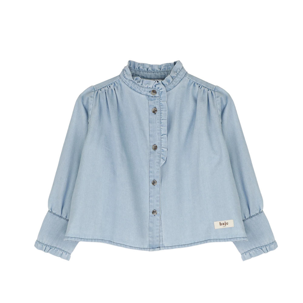 Lala Ruffle Set | Blue Denim Light
