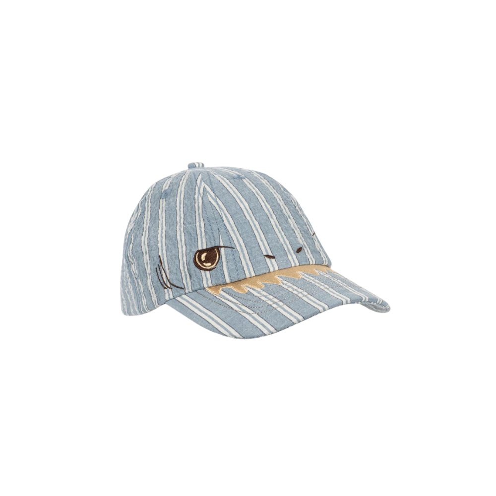 Elliot Shark Cap | Trio Bleu Stripe
