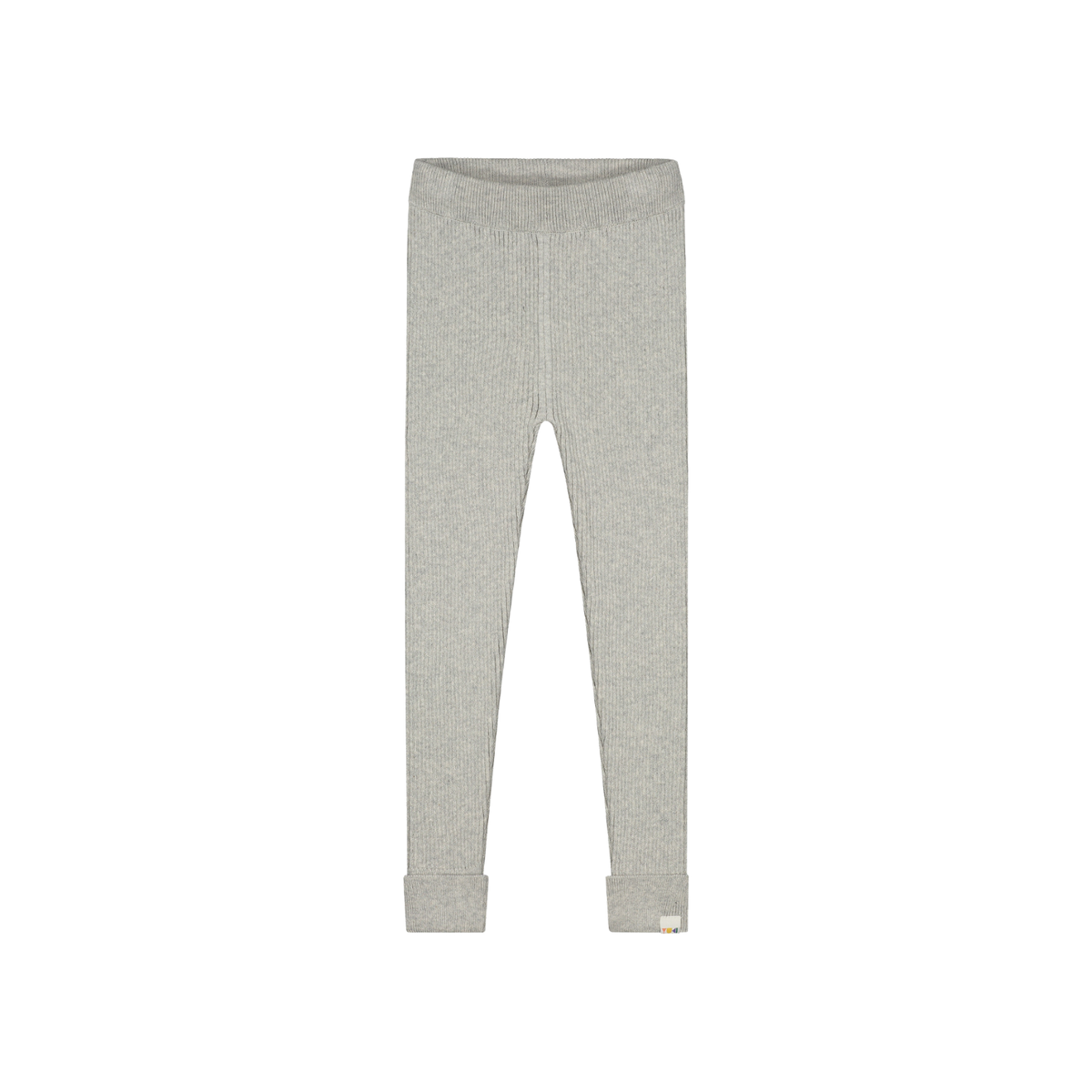 Knitted Leggings Fine Rib | Grey Melange