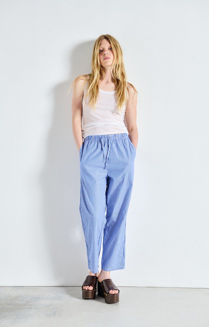 Zatybay Womens Trousers | Aqua Stripes