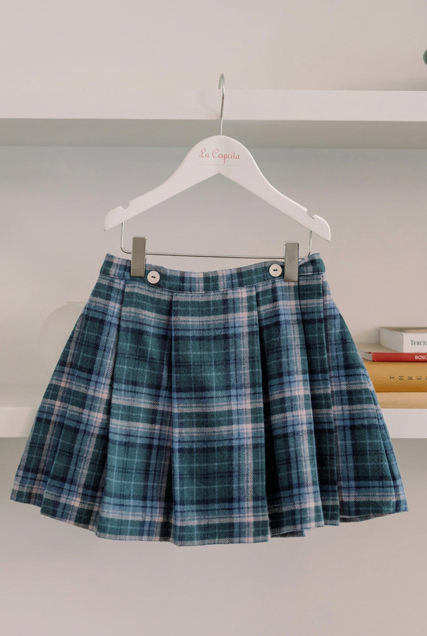 Zola Kilt Skirt | Green Check