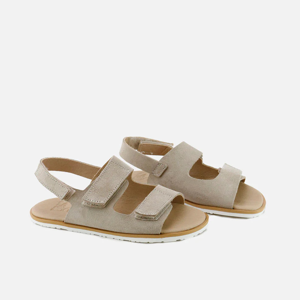 Suede Velcro Sandals | Plush Stone