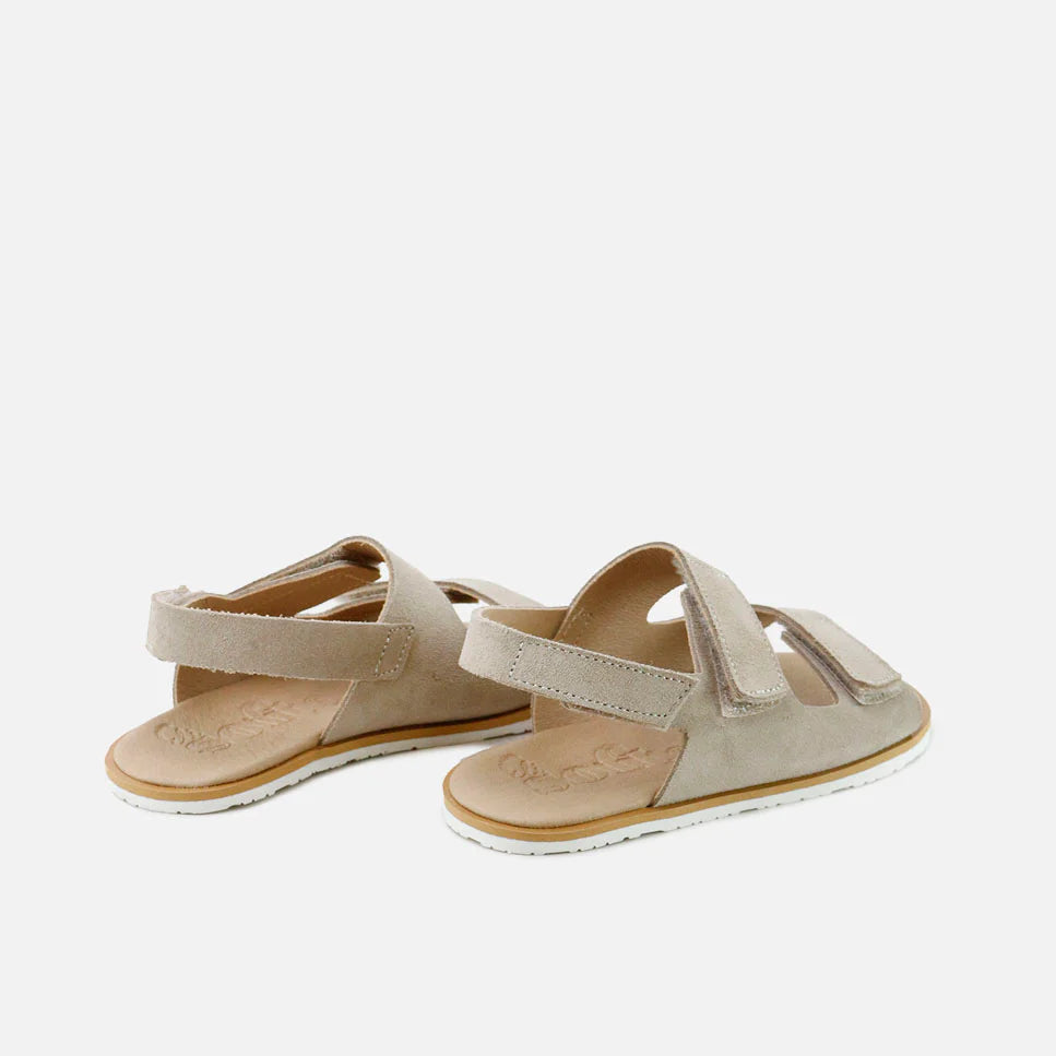 Suede Velcro Sandals | Plush Stone
