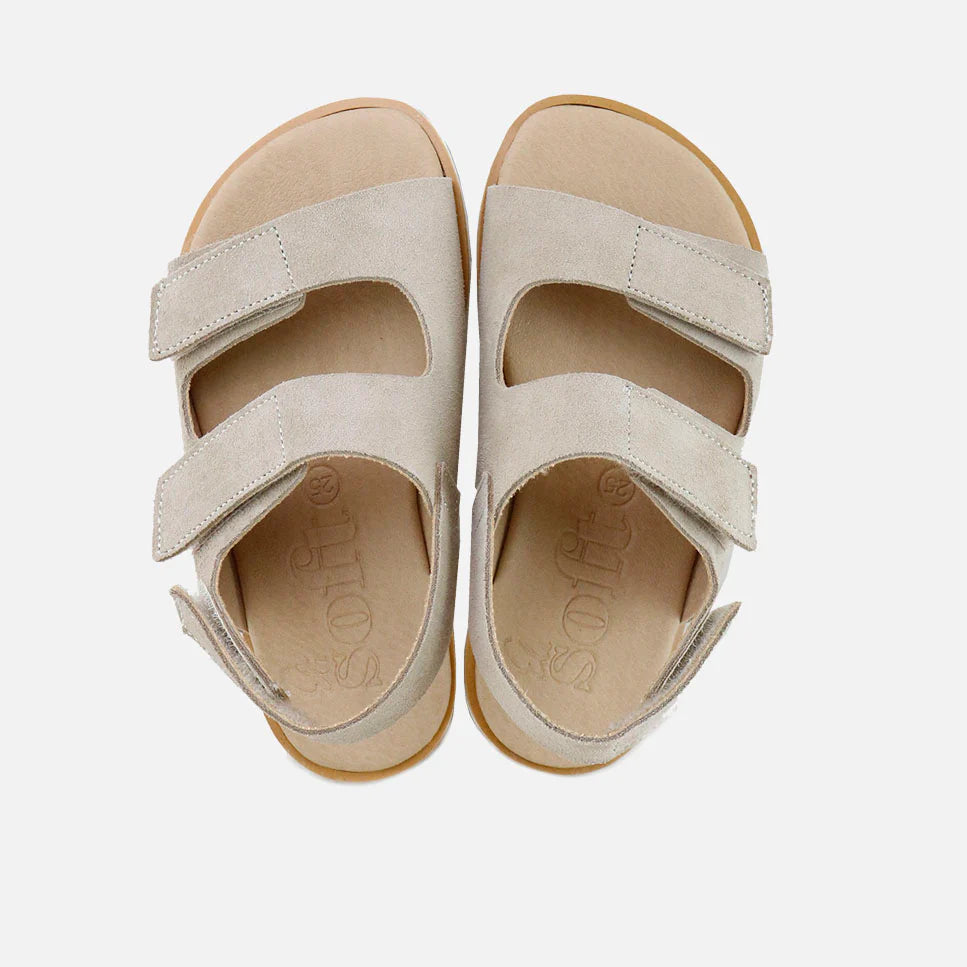 Suede Velcro Sandals | Plush Stone