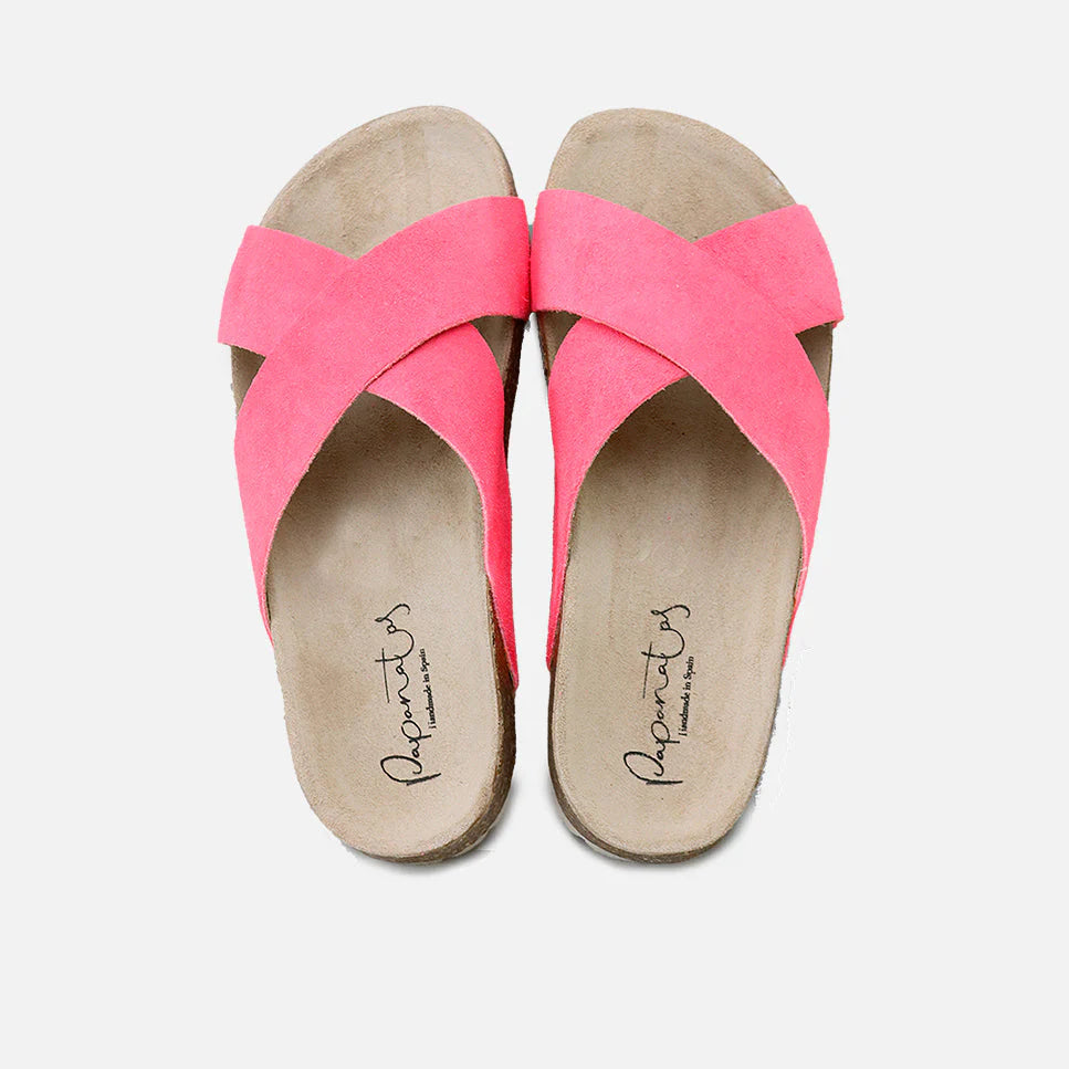 Bio Crossed Sandals | Fuchsia