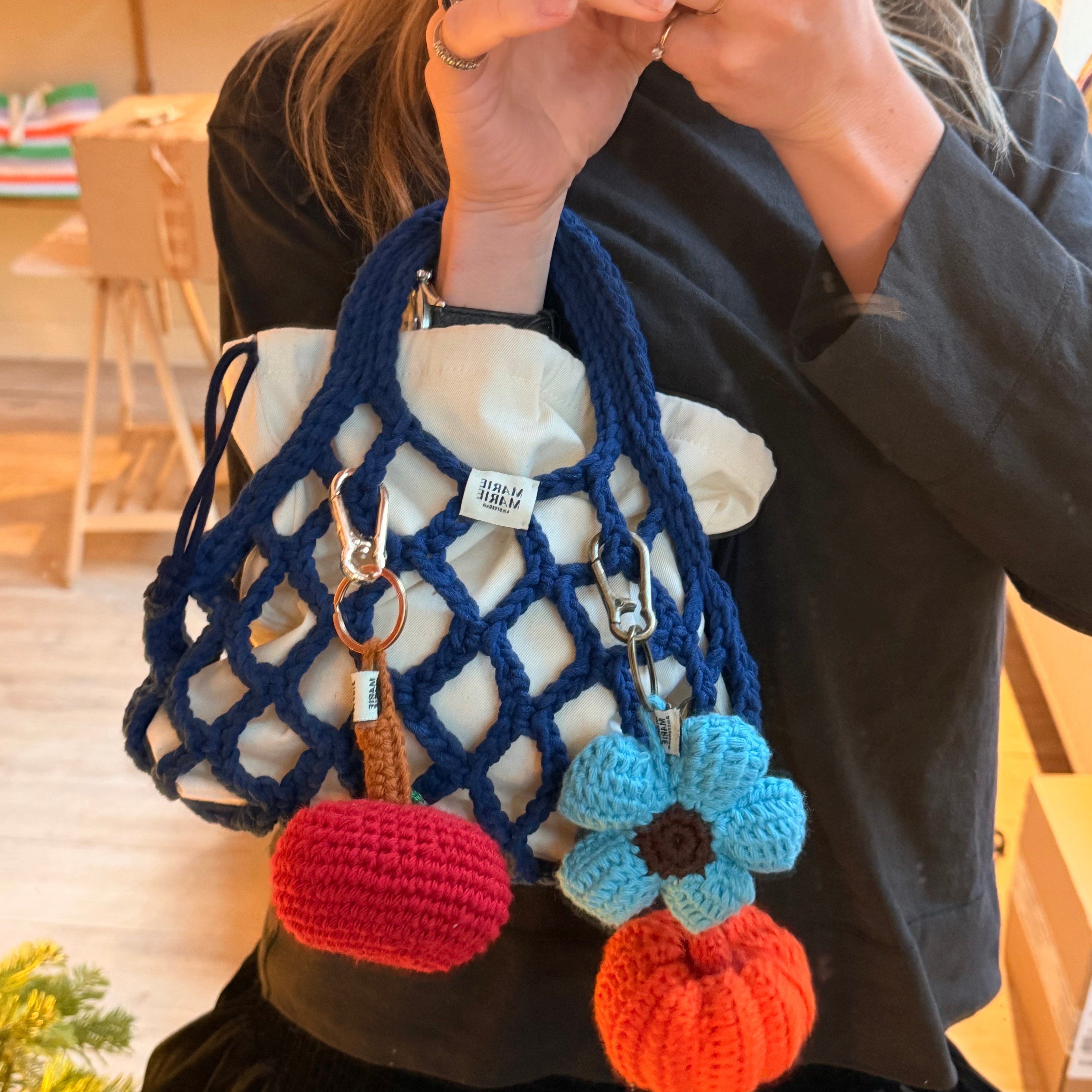 Crochet Bag Charm | Apple