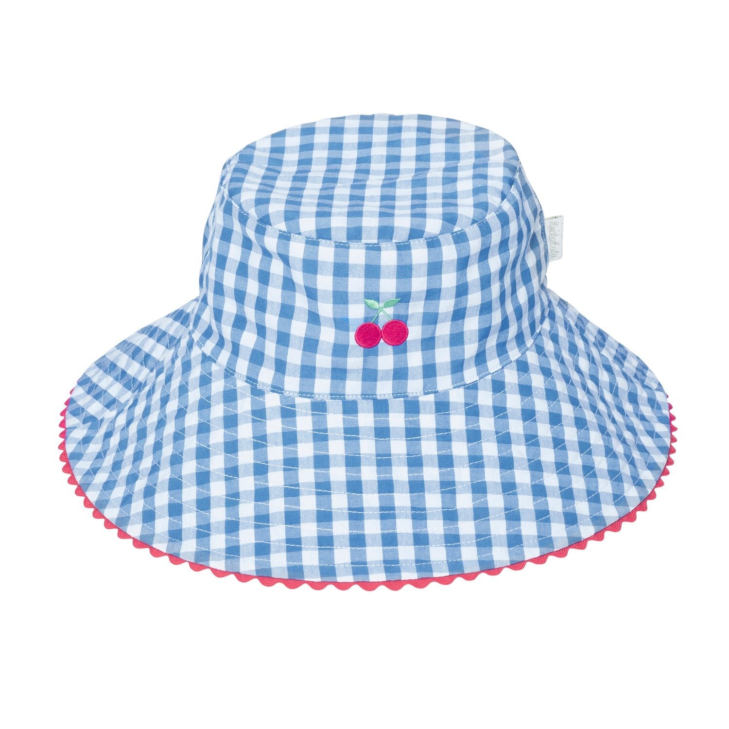 Reversible Sun Hat 3-6 Years | Cherry Gingham