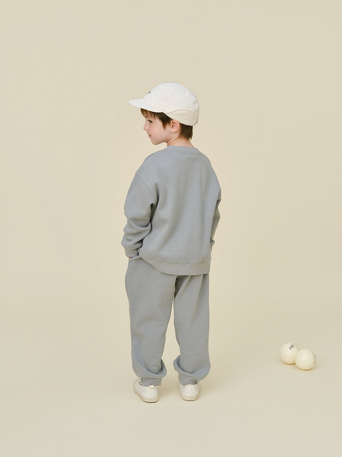 Pique Sweat Set | Grayish Blue