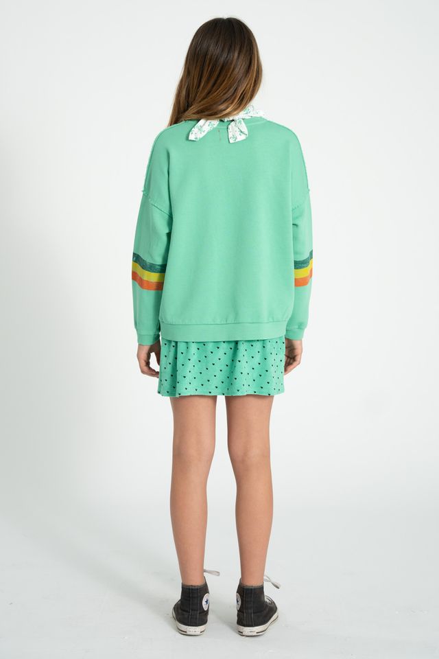 Heart Print Short Skirt | Green/Black
