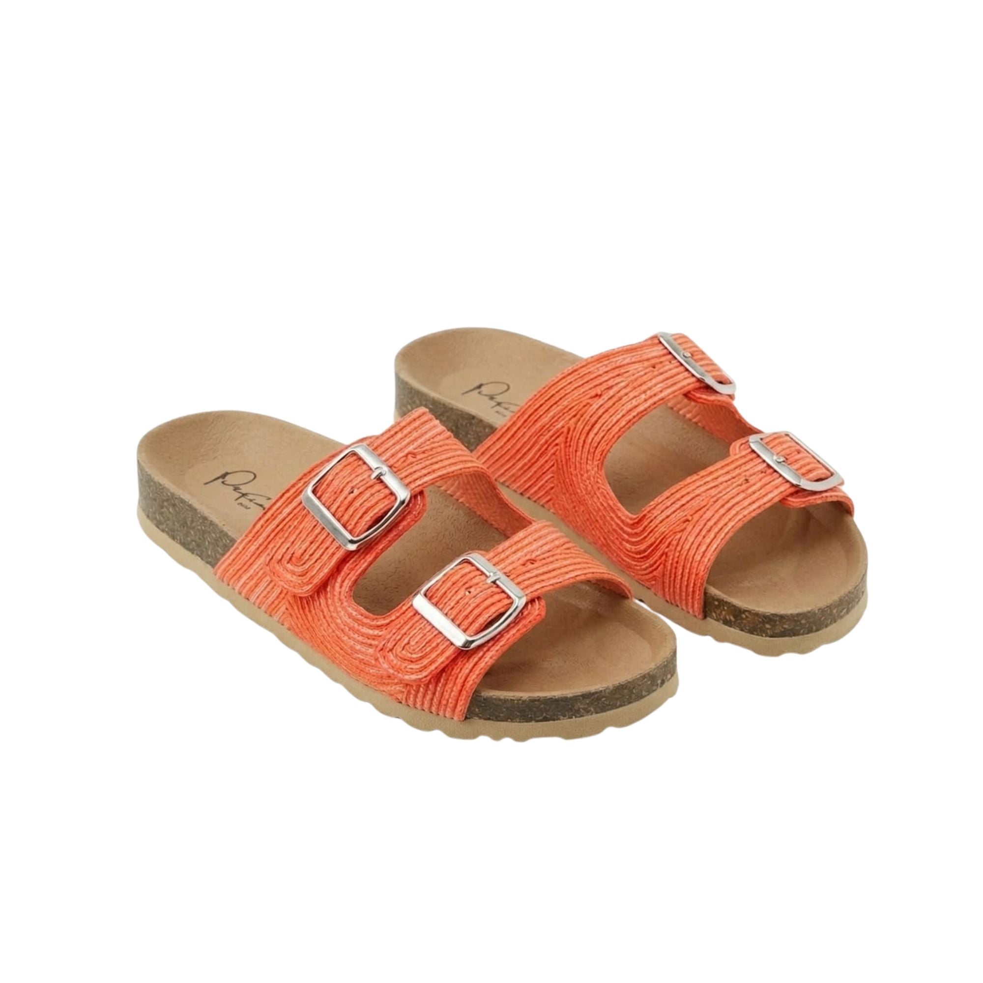 Bio Sandals with Buckles | Fluorescent Coral