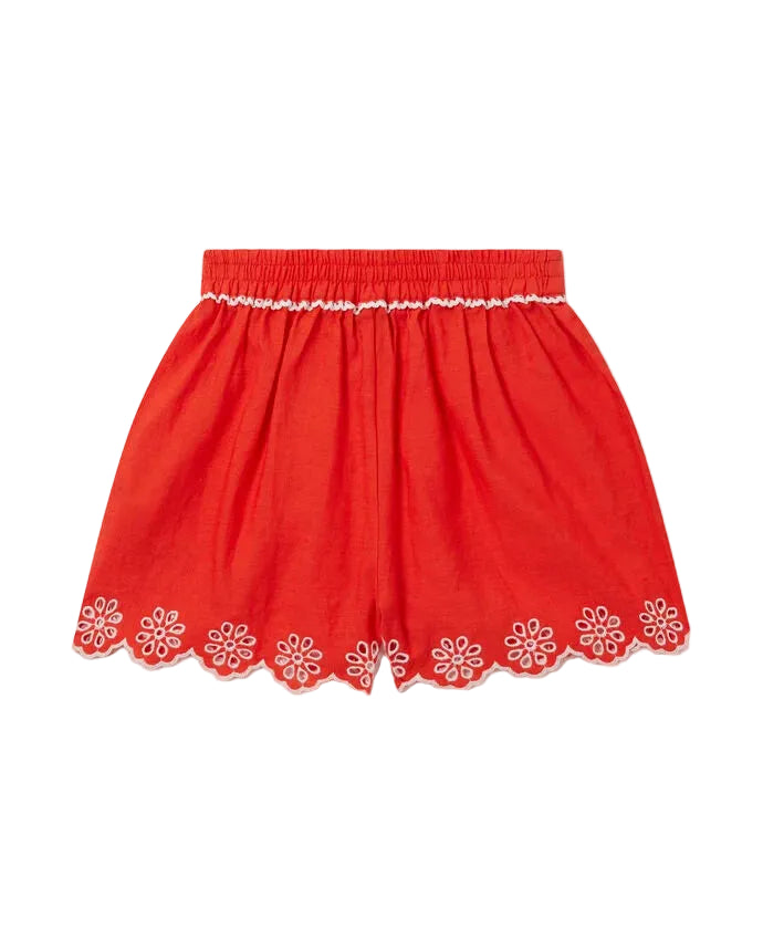 Embroidered Linen Set | Red