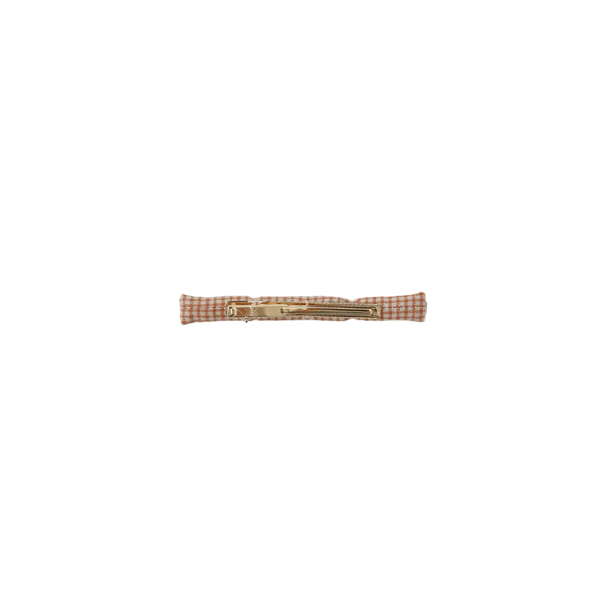 Cannelle Check Cushion Hair Clip | Orange Brown