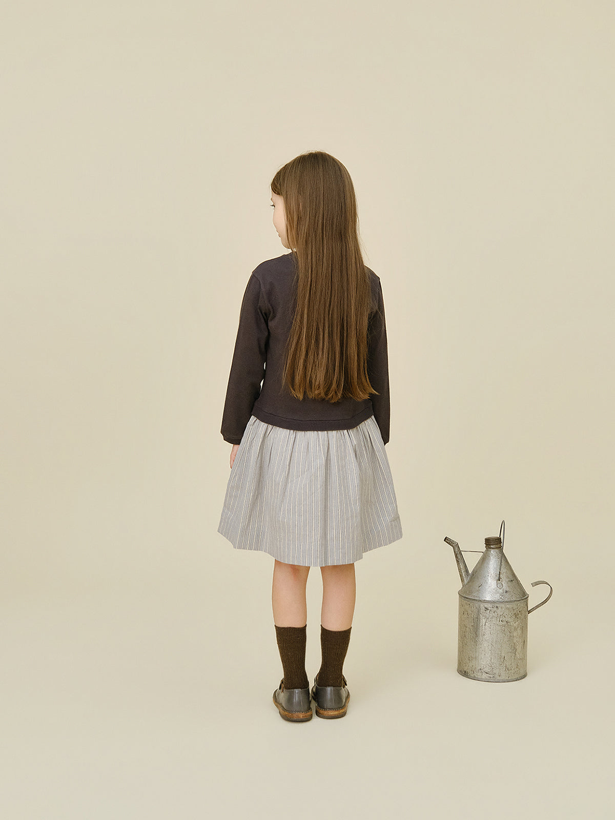 Milo Stripe Dress | Charcoal