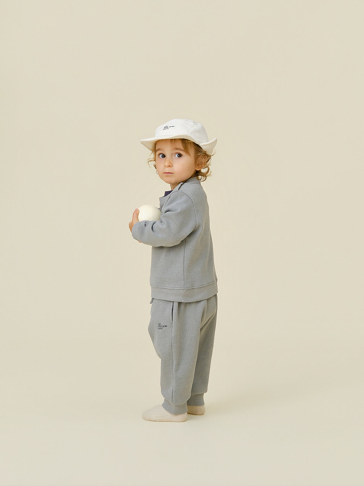 Pique Sweat Set | Grayish Blue