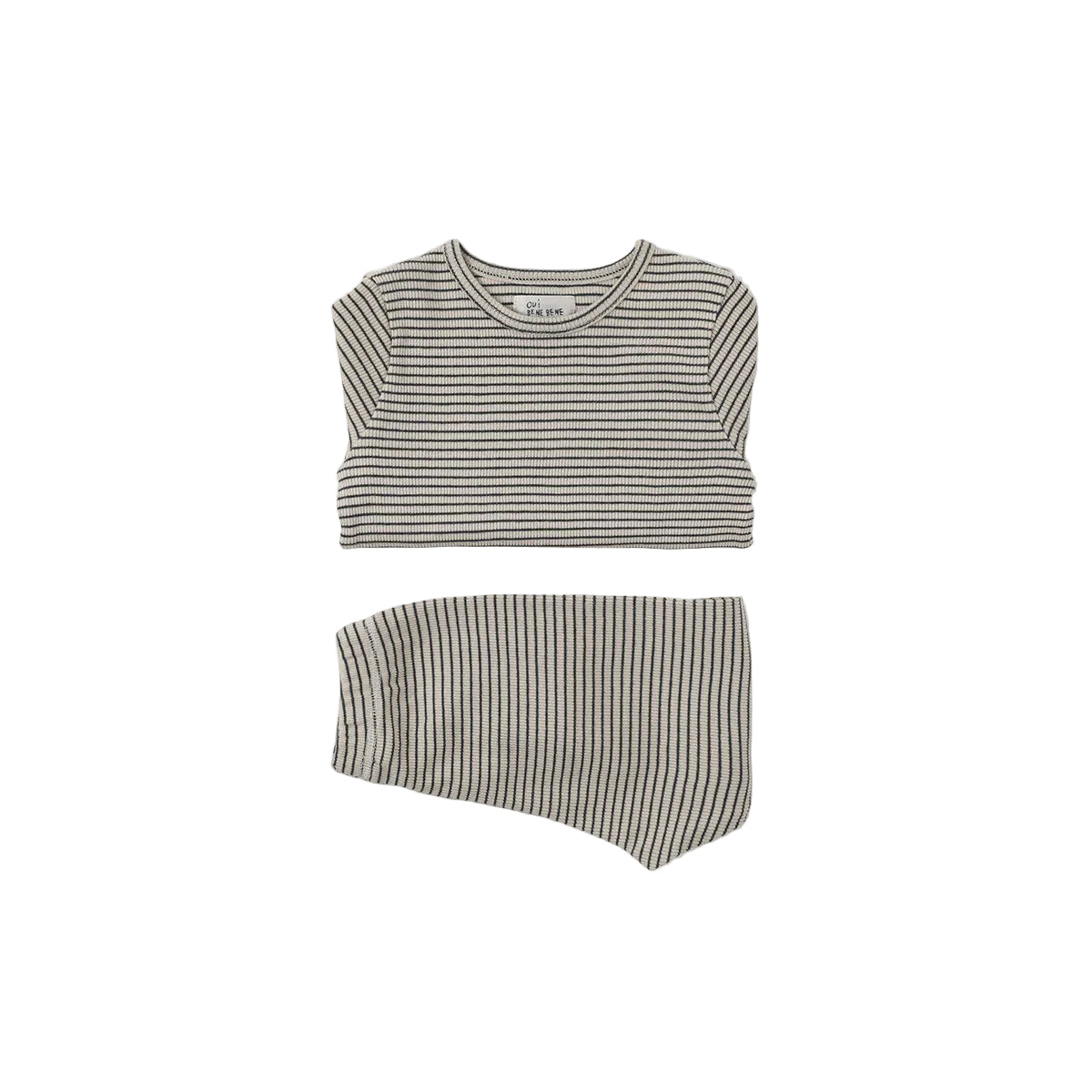 Stripe Twinset | Charcoal