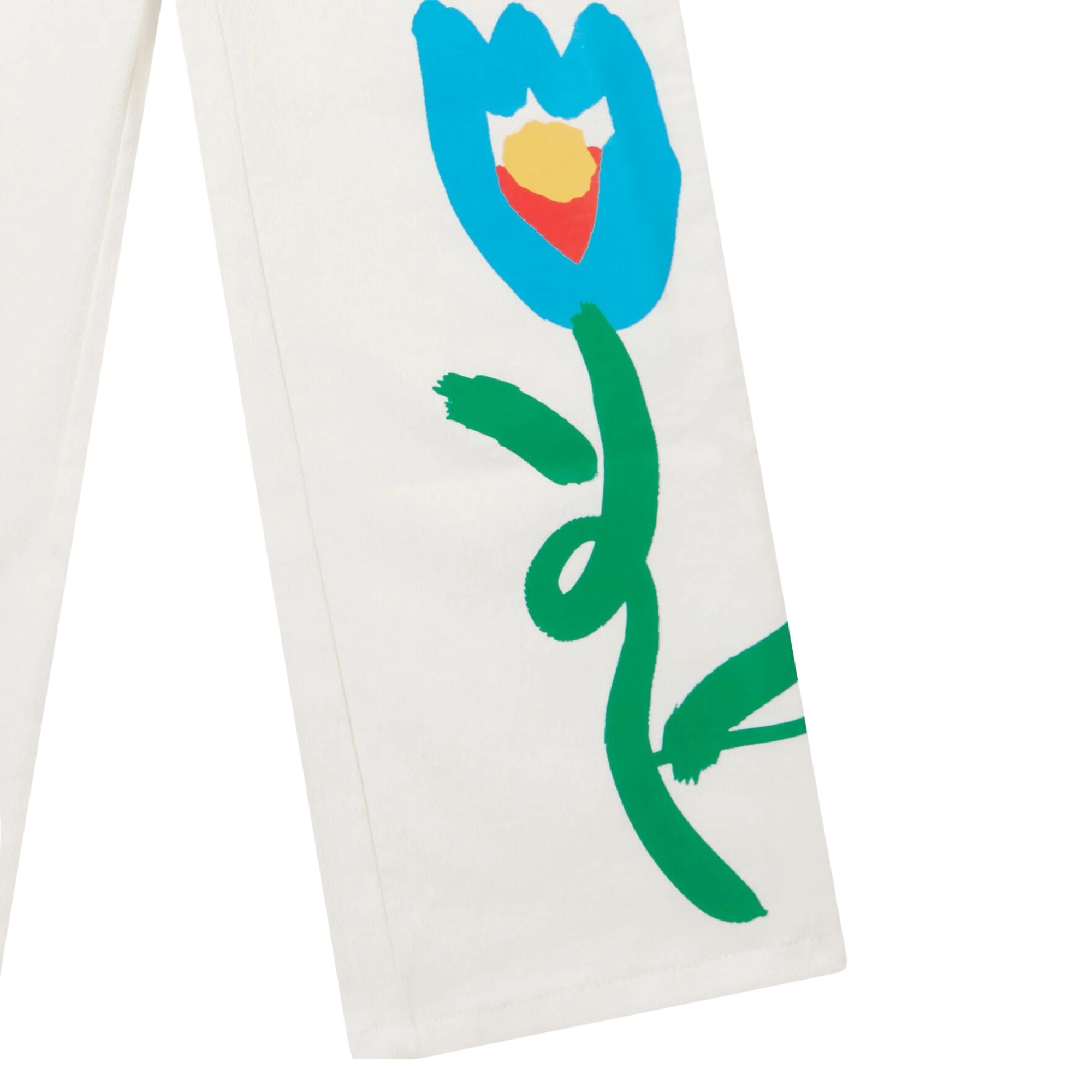 Floral Gabardine Pants | Ivory