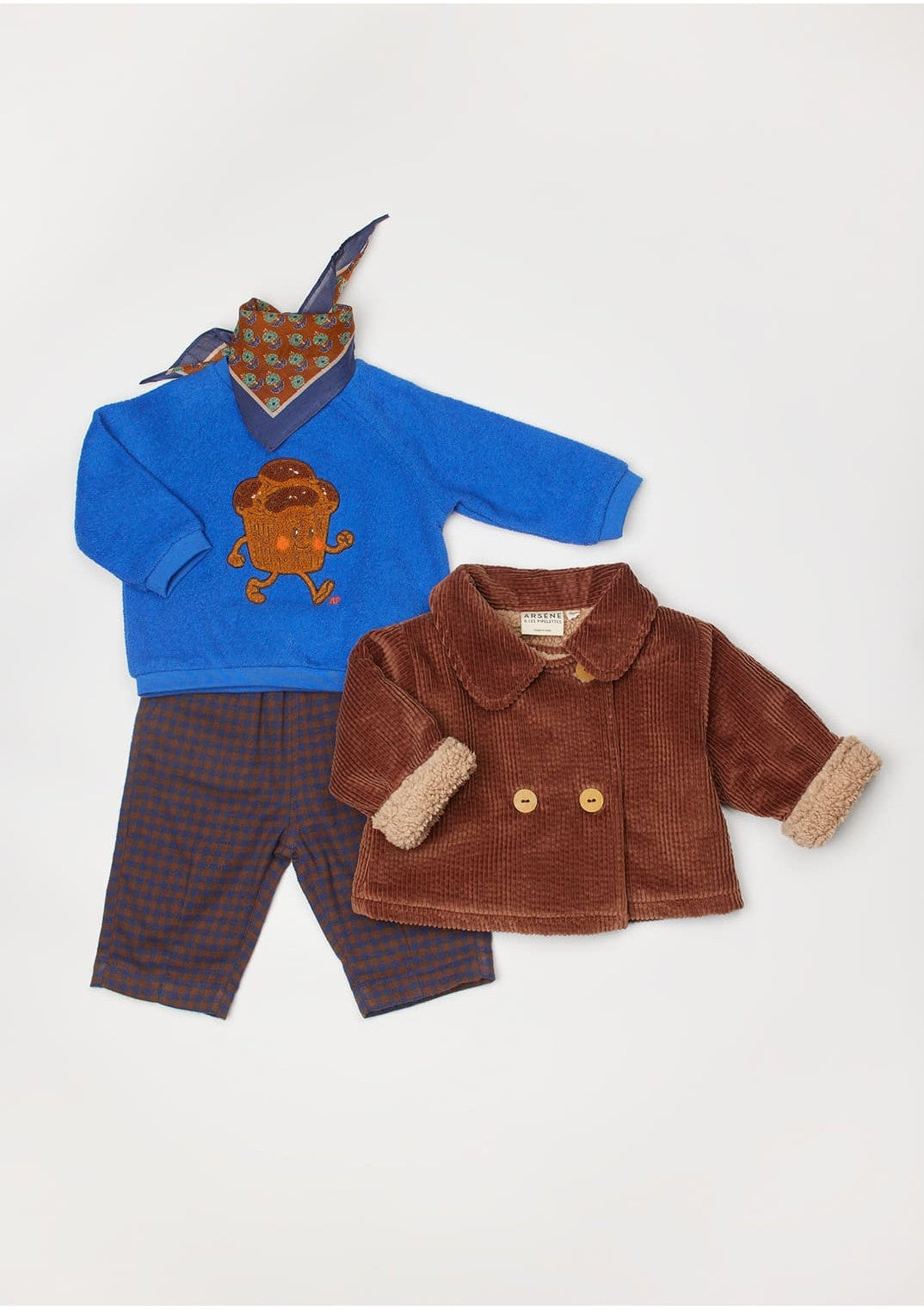 Gingham Baby Trousers | Marron