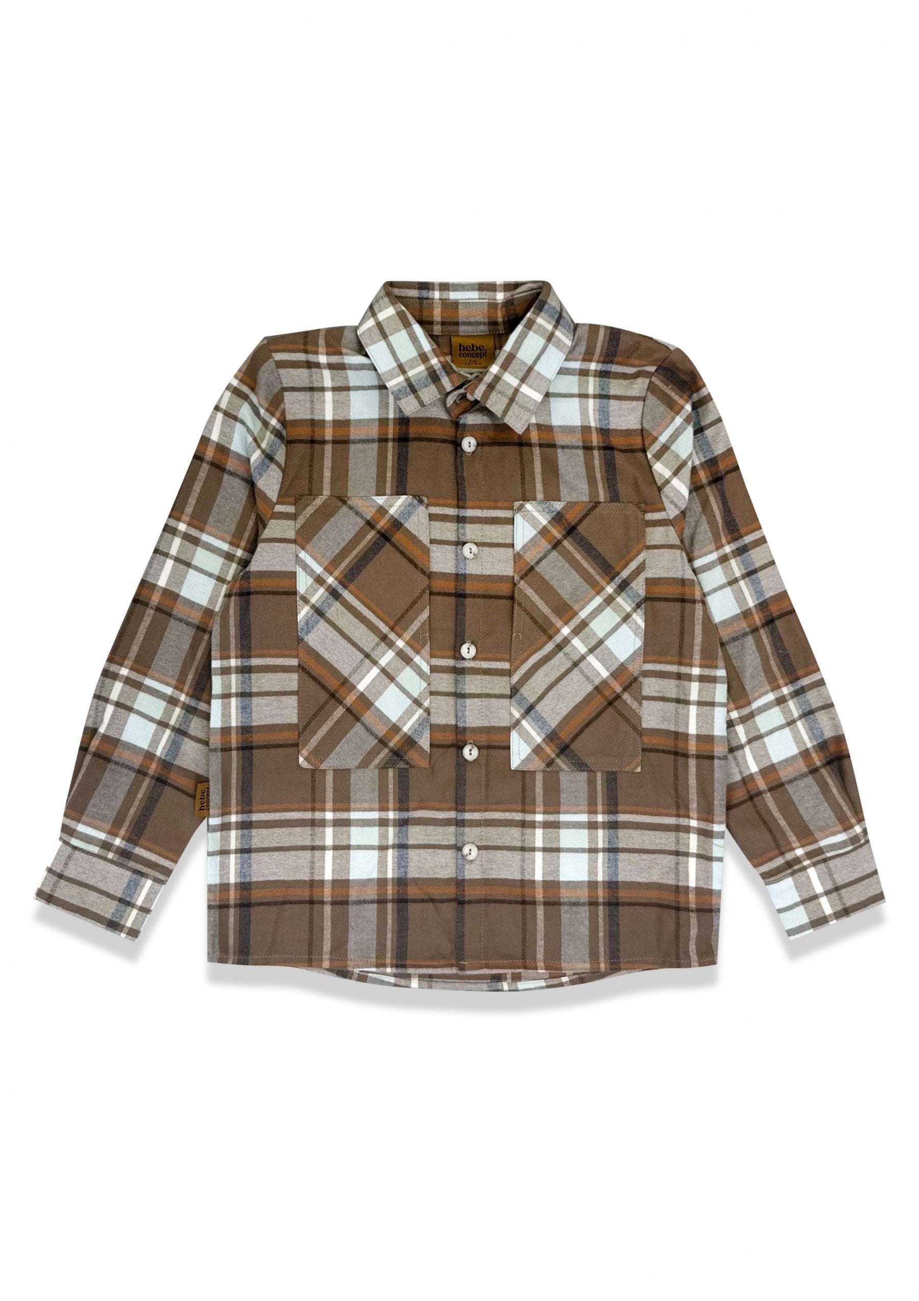 Flanel Checkered Shirt | Brown/Blue