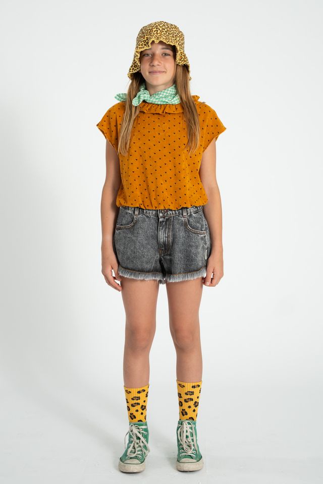 Fringed Shorts | Washed Black Denim