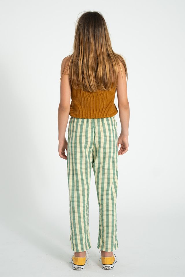 Knitted Flower Print Top | Camel