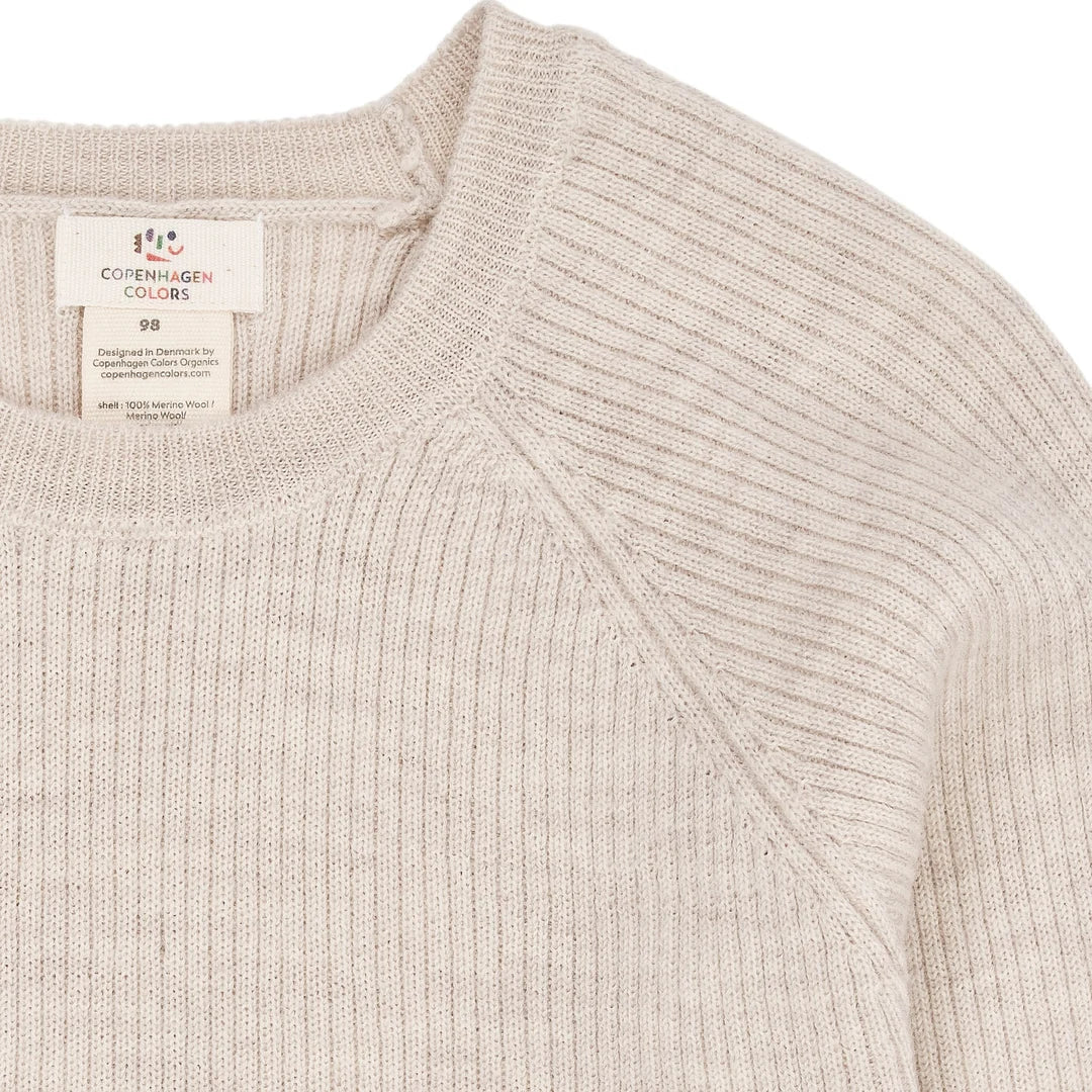 Merino Rib Set | Pale Cream Melange