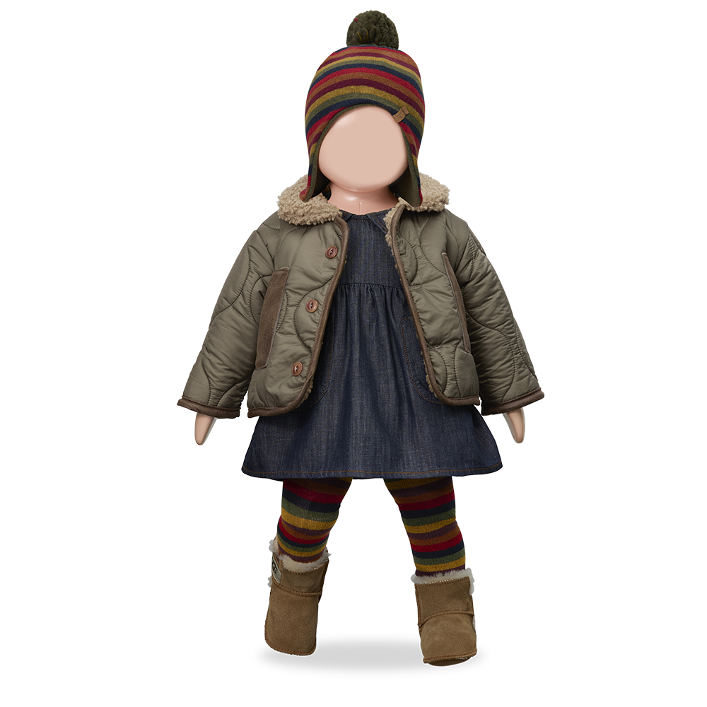 Emerald Padded Jacket | Khaki