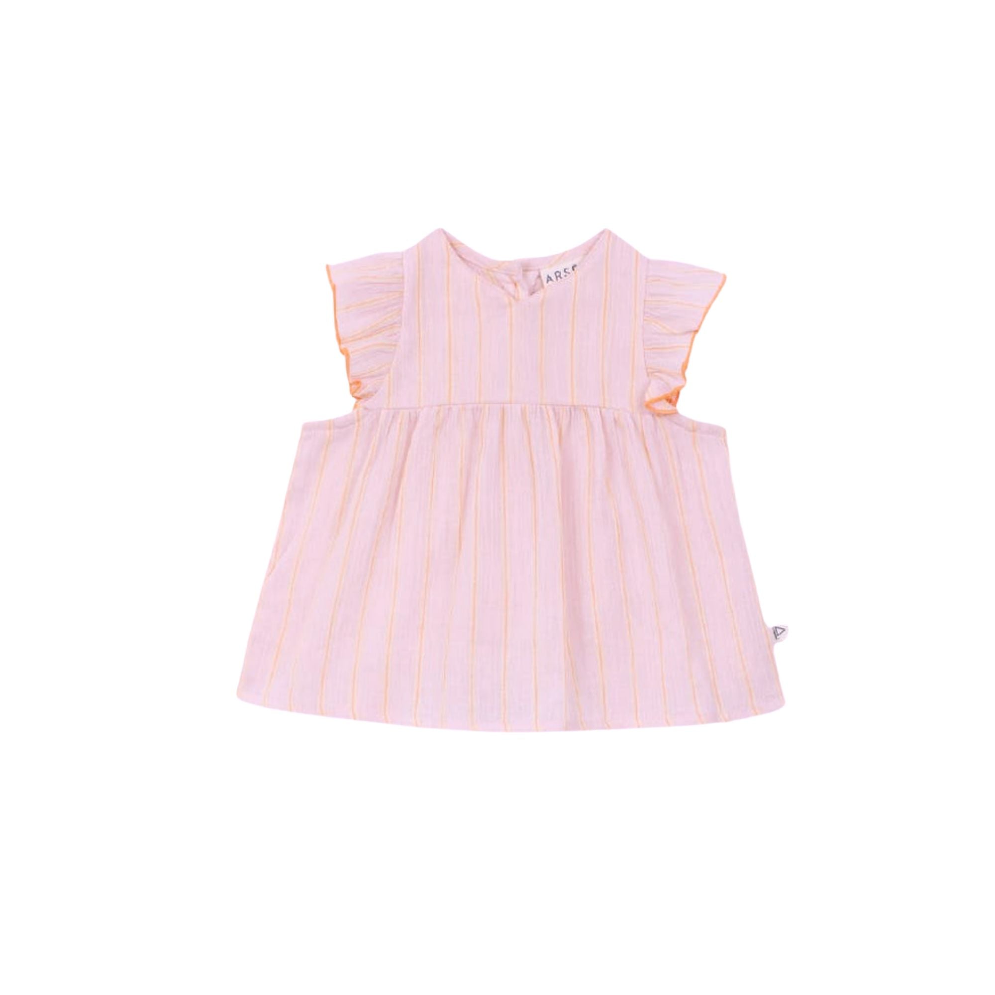 Neon Striped Baby Blouse | Rose