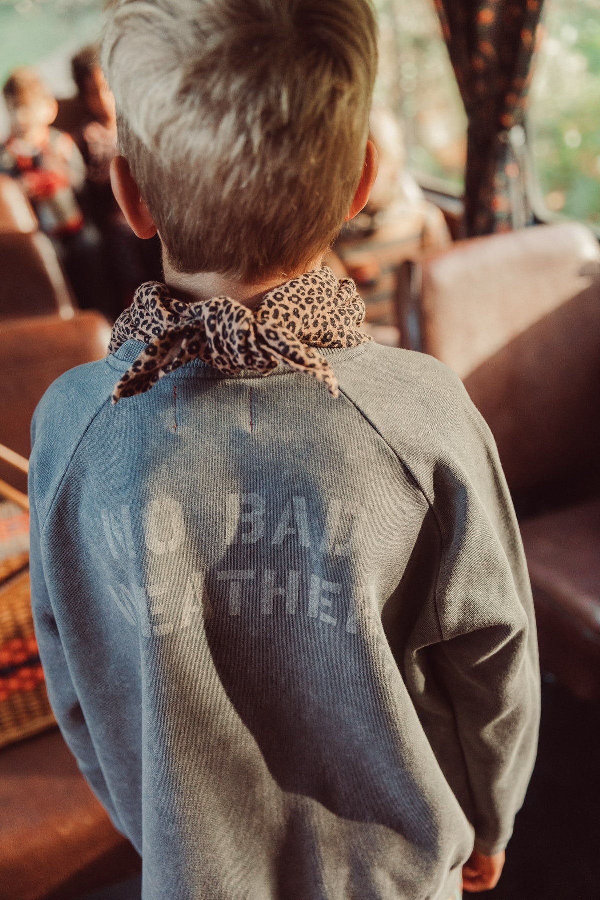 Sweatshirt | Grey with Sun & Cloud Print