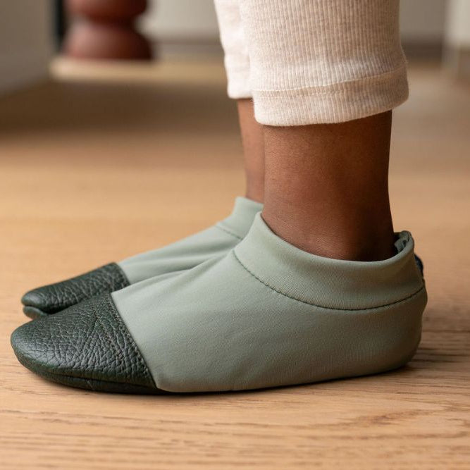 Fleece Indoor Shoes | Almond Green