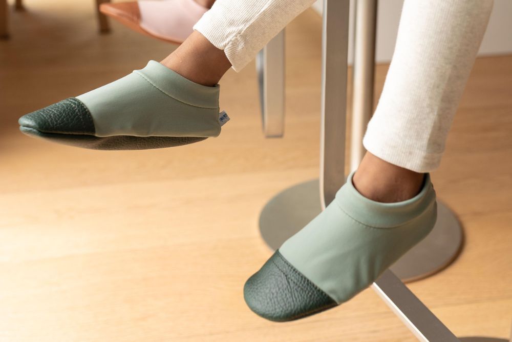 Fleece Indoor Shoes | Almond Green