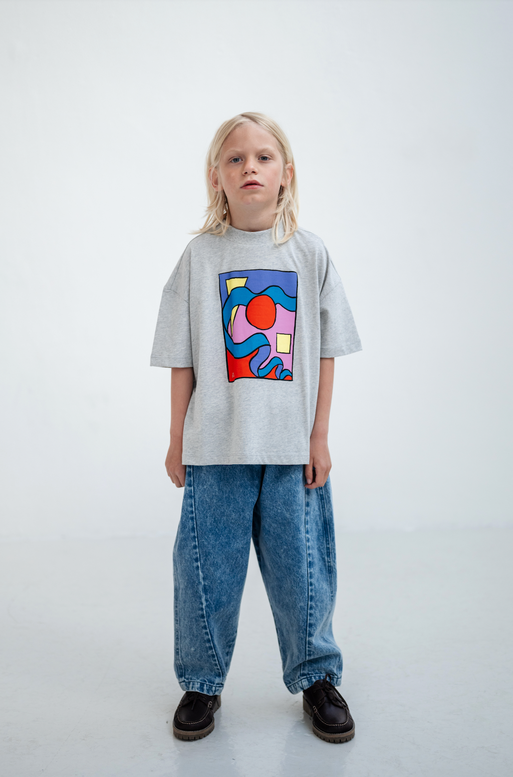 Boxy Tee | Light Mixed Cream