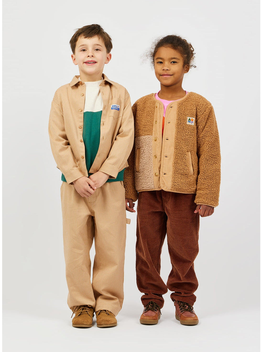 Reversible Patch Sherpa Jacket | Camel