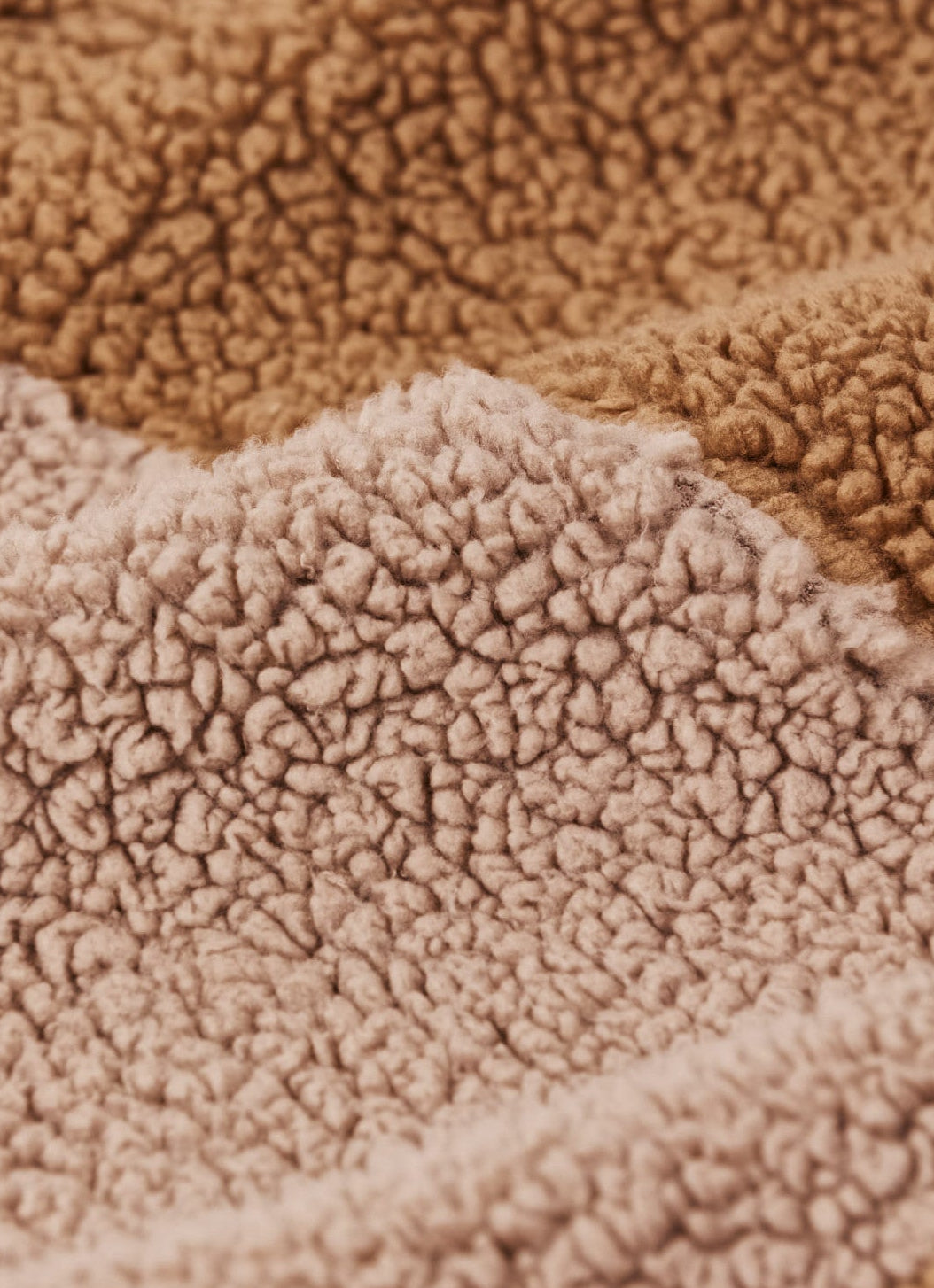 Reversible Patch Sherpa Jacket | Camel