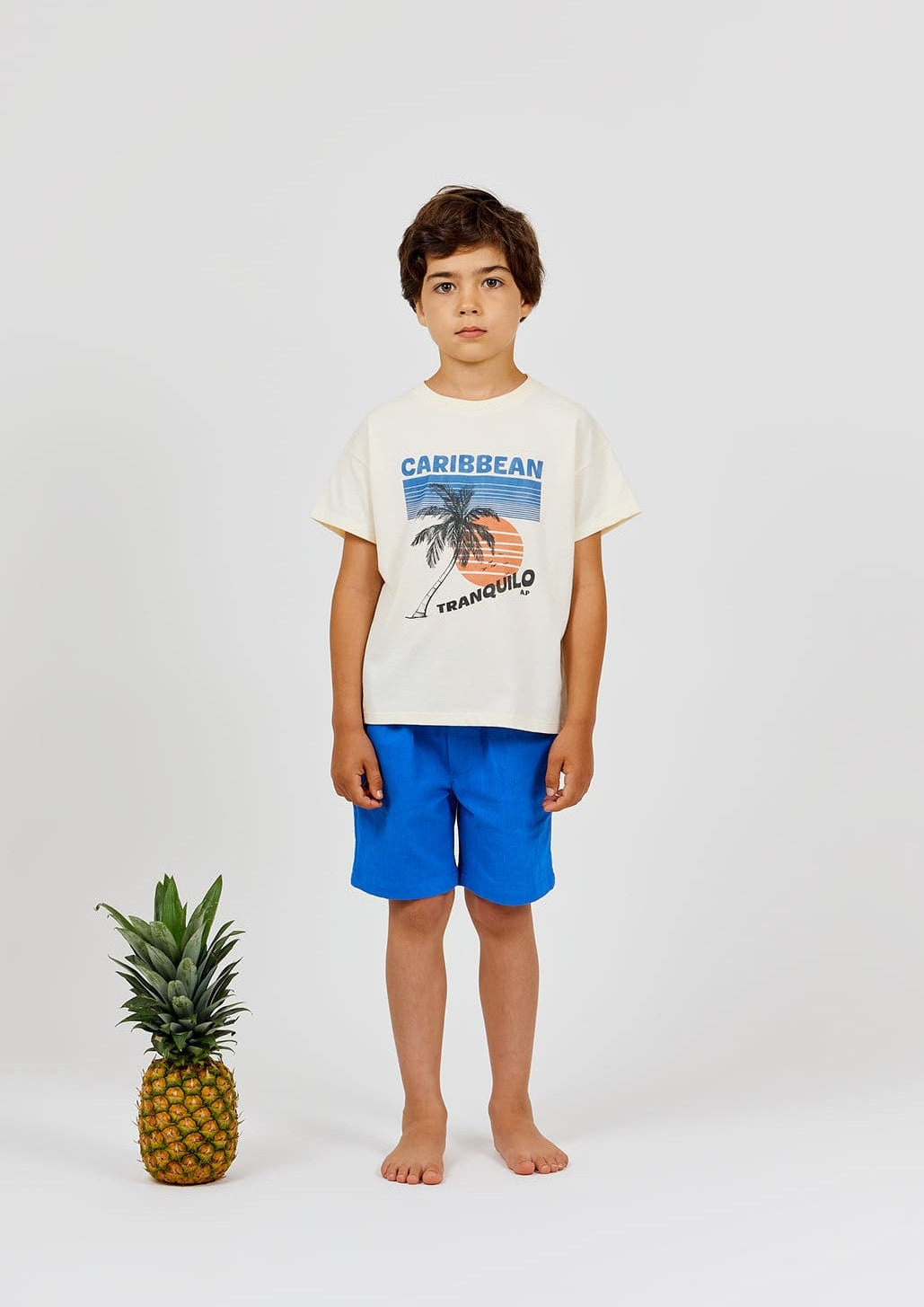 Rustic Cotton Bermuda Shorts | Cobalt