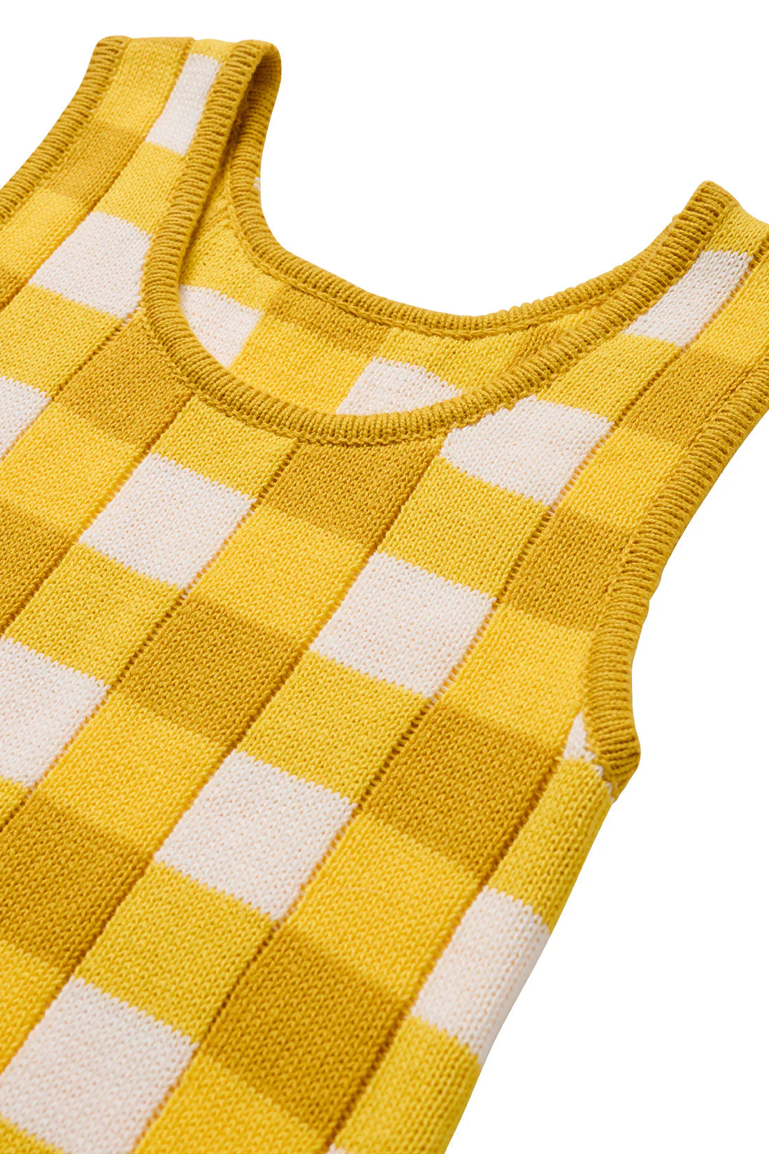 Knit Check Dress | Golden