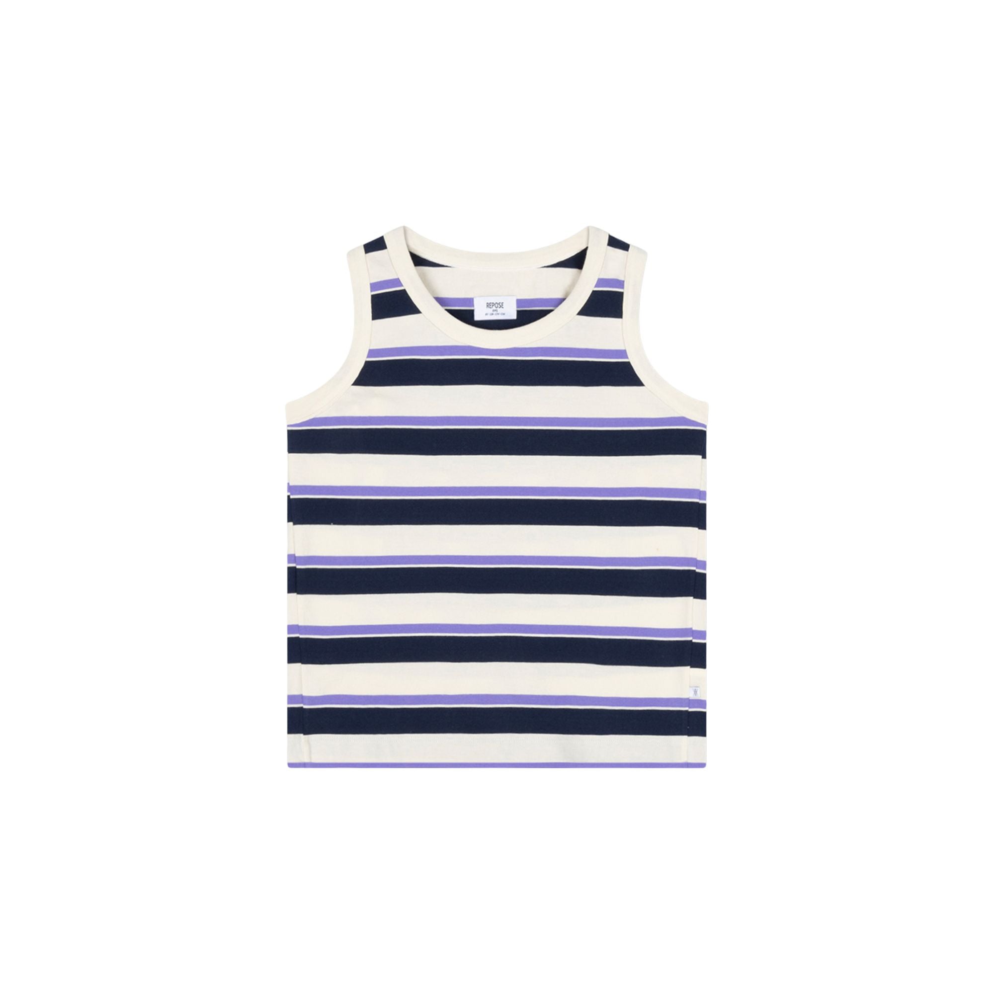 Singlet | Cream Teal Glacier Stripe