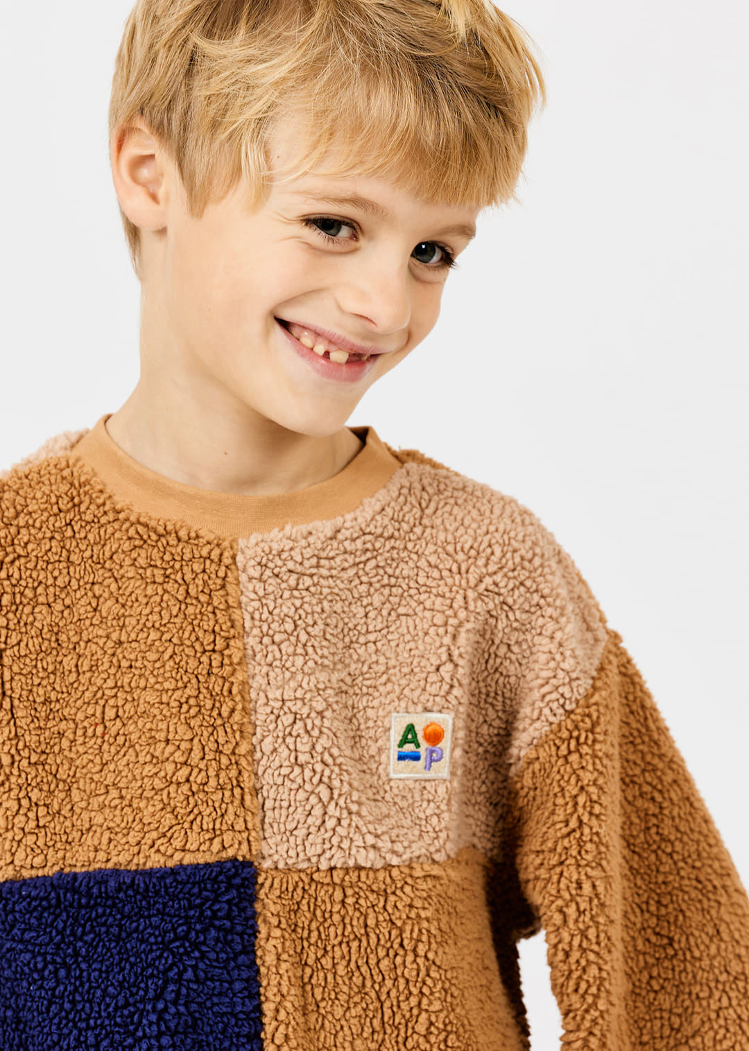 Sherpa Patch Sweatshirt | Camel
