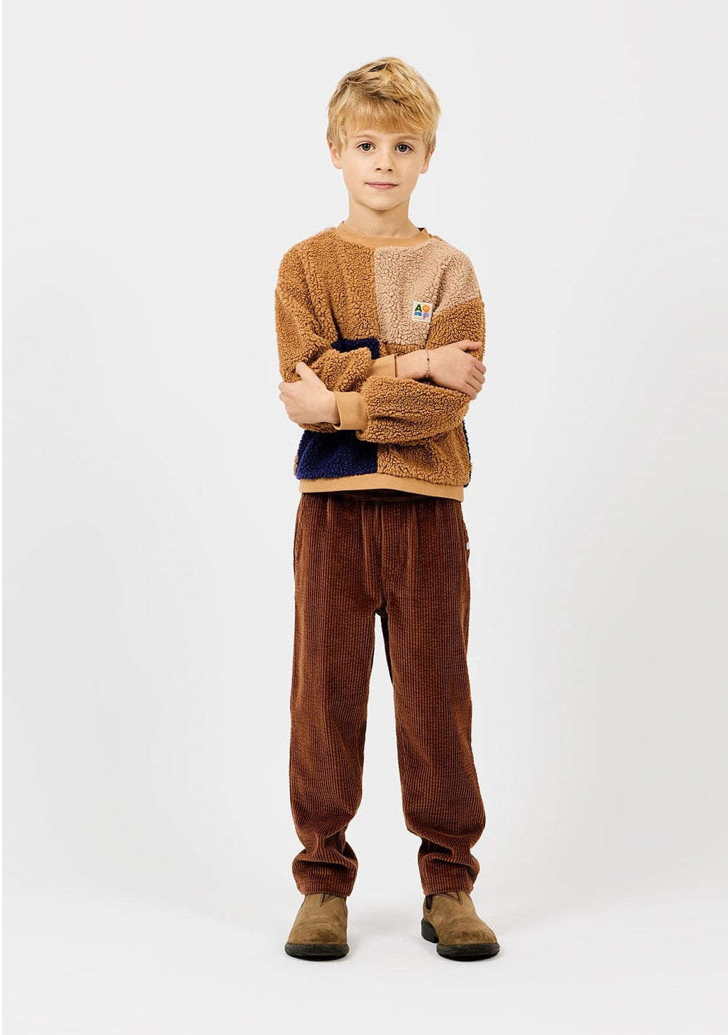 Sherpa Patch Sweatshirt | Camel