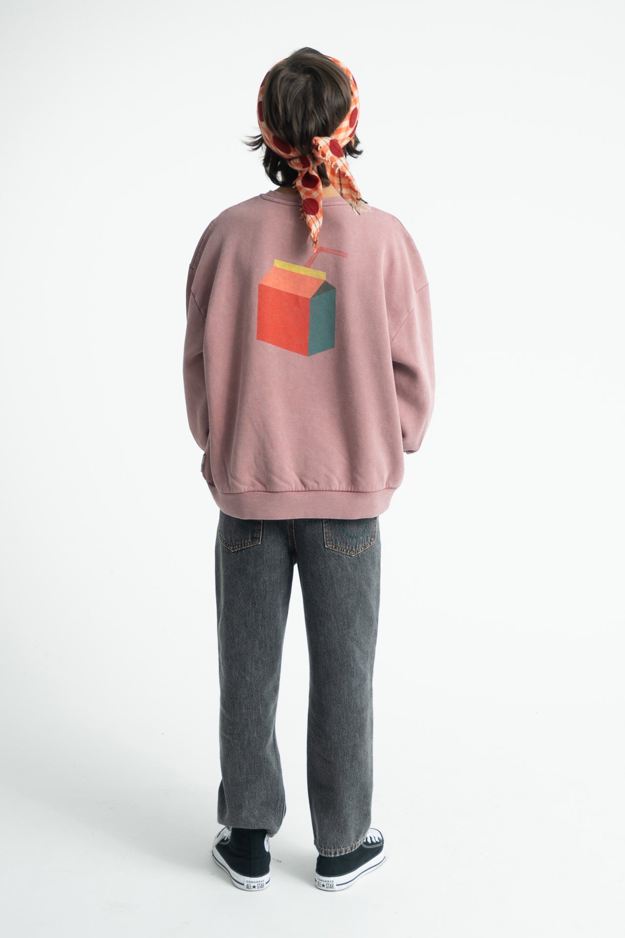 Oversized Sweatshirt | Pink with Lunch Break Print